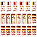 Temporary Germany flag tattoo stickers for 2026 World Cup soccer fans party fun - Germany Style / 12x6cm