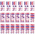 Paraguay flag temporary tattoo stickers for World Cup football fans party face decor - Paraguay / 12x6cm