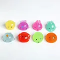 Set van acht kleurrijke glitter mochi squishy dierfiguren voor stressverlichting - 8 Stijlen Set