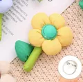 Schattige gewatteerde stoffen bloemspeld in geel met groen blad voor tassen en kleding - 002_253_gele Bloem - Accessoire / 20*35