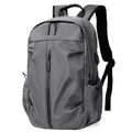 Mochila informal gris minimalista para hombre para viajes y portátiles de negocios - Gris