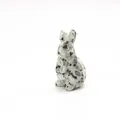 Hand-carved natural spotted crystal rabbit gemstone figurine for Easter home decor - Dalmatian Jasper (2 Inch)