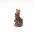 Hand-carved natural brown crystal rabbit figurine with polished gemstone texture. - Agate (2 Inch)