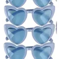 Stylish light blue heart-shaped sunglasses for women, fashionable variant SKU photo - Blue Frame / Blue Lens