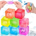Dettaglio ravvicinato di giocattoli squishy colorati a cubetto di ghiaccio con texture morbida - Cubo Fiocco di Neve Colore Misto (Maltosio) / 3cm