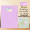 Paarse roterende ordner voor A3- en A4-papier met een verwisselbaar naamlabel aan de voorzijde - A3/A4 Draaihendel Stijl / Paars