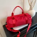 Large capacity red minimalist gym duffle bag perfect for travel and fitness workouts - Red / Large