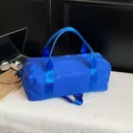 Vibrant blue large capacity travel and fitness duffle bag with durable shoulder straps - Blue / Large