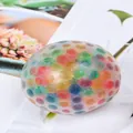 Colorful rainbow water bead squeeze ball stress relief toy made of transparent TPR material - 6.0 Colorful Bead Ball / Colorful / 6.0cm