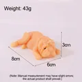 Χαριτωμένο παιχνίδι αντιστρές Shar-Pei ροδακινί, διαστάσεις 8x6x3cm, βάρος 43γρ. - Γήινο Κίτρινο-2