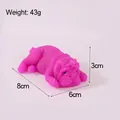 Χαριτωμένο ροζ σκυλάκι Shar Pei squishy για άγχος, μήκους 8cm και βάρους 43g - Αναβαθμισμένο Τριανταφυλλί-2