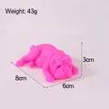 Μαλακό ροζ Shar Pei σκυλάκι squishy παιχνίδι, βάρος 43g, διαστάσεις 8x6x3cm. - Τριανταφυλλί-3