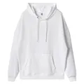 White oversized 260g hooded sweatshirt in a minimalist solid color design - XS / Tops / White