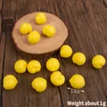 Mini pêche jaune en TPR, modèle de fruit DIY de 1,3 cm pour décoration de maison. - Style Pêche Jaune