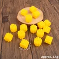 Jouet miniature de maïs de simulation doux pour le bricolage en jaune - Style Section de Maïs