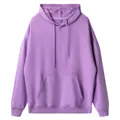 Oversized lavender purple pullover hoodie with kangaroo pocket in a soft cotton blend fabric - XS / Tops / Purple
