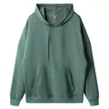 Oversize dropped shoulder hoodie in sage green with kangaroo pocket for unisex wear - XS / Tops / Sage Green