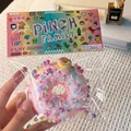 Jouet squishy beignet rose mignon pour soulager le stress avec paillettes et décors de coquillages - Donut Rose