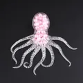 Transparant octopus stressspeelgoed gevuld met roze parels voor zintuiglijk plezier - Roze kralen