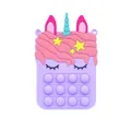 Borsellino unicorn pop-it lavanda con criniera rosa per regali di bambini - Viola