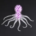 Transparant octopus stressspeelgoed gevuld met paarse parels voor ontspanning - Paarse kralen