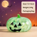 Halloween groene glitter pompoen squishy stressverlichtend speelgoed met lantaarngezicht - Pompoen Squishy / Groen