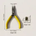 Stainless steel jewelry pliers and DIY metal ring with dimensions and weight info - Tool Kit / Tweezers and Ring