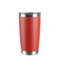 Red 600ml insulated stainless steel tumbler cup, perfect for car travel and home use - 600ml / Red