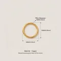 Detailed product specification image of a 10mm gold plated copper ring with 1mm wire - O-Ring / 20 Pieces Set