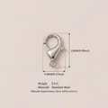 High-quality stainless steel lobster clasp 15mm jewelry connector for DIY craft - Lobster Clasp / Original Color