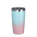 600ml stainless steel insulated travel tumbler with a blue and pink glitter gradient finish - 600ml / Blue-Pink Gradient
