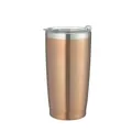 Premium 600ml rose gold stainless steel insulated tumbler with a transparent splash lid - 600ml / Light Gold Color