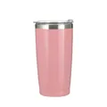 600ml pink vacuum insulated tumbler stainless steel coffee mug with sliding lid - 600ml / Peach Pink