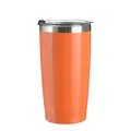 Premium 600ml insulated portable stainless steel travel tumbler in vibrant orange for car use - 600ml / Orange Red