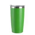 Bright green 600ml insulated stainless steel tumbler with a clear spill-proof lid - 600ml / Light Green