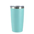600ml mint green stainless steel insulated travel tumbler with clear leak-proof lid - 600ml / Azure Blue