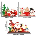 Schöne DIY Holz-Weihnachtstischdeko mit dem Weihnachtsmann, Rentier und Schneemann - Weihnachtsmann und Schneemann Stil (6072033579417) / Weihnachtsmann & Schneemann Stil