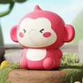Adorable pink monkey slow-rebound squishy toy blowing a bubble for desk decoration - Little Monkey Bubble Blowing Squishy