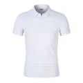 Polo da uomo bianca traspirante ad asciugatura rapida per abbigliamento casual business - 4XL / Tops / Bianco