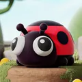Simpatico giocattolo antistress a forma di coccinella a sette punti per ufficio e gioco - Coccinella Rossa Occhi Pop Squishy