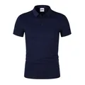 Classic navy blue quick-dry breathable polo shirt for men business casual style - S / Tops / Navy Blue