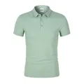 Premium light green breathable quick-dry men's ice ion polo shirt business casual - S / Tops / Bean Green