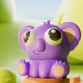Giocattolo antistress koala viola a rimbalzo lento per scrivania e sollievo dallo stress - Koala Viola Occhi Pop Squishy