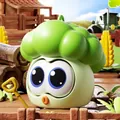 Simpatico giocattolo spremibile a forma di broccoli con occhi sporgenti antistress - Broccolo Verde Occhi Pop Squishy