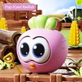 Simpatico giocattolo antistress a forma di ravanello rosa per decorazione desktop - Ravanello Viola Occhi Pop Squishy