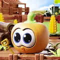 Simpatico giocattolo spremibile a forma di zucca per stress con occhi sporgenti e rimbalzo lento - Zucca Arancione Occhi Pop Squishy