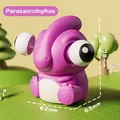 Simpatico dinosauro viola Parasaurolophus antistress per il relax e la decorazione - Parasaurolophus Occhi Pop Squishy