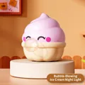 Simpatico giocattolo squishy a forma di gelato rosa che soffia una bolla antistress lento - Gelato Bolle Squishy