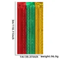 Weihnachtsfeier-Lametta-Vorhang aus Folie in den Farben Rot, Grün und Gold glänzend - 1*3m / Rot Grün Gold Gemischt