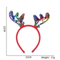 Christmas reindeer antler headband with colorful sequins for festive party favors - Colorful Sequins Reindeer Ears